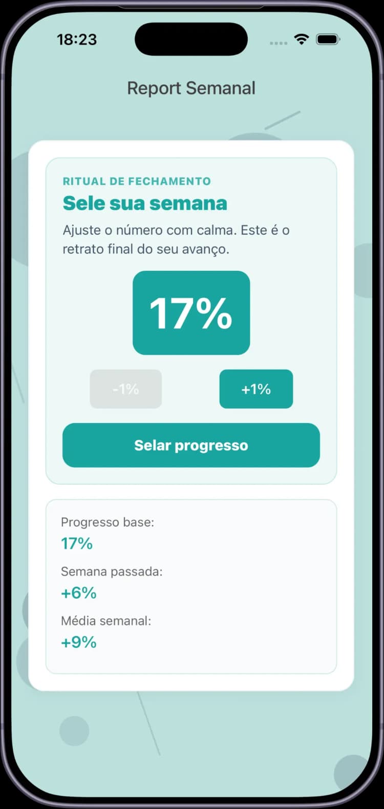 Registre seu Progresso Semanal - Documente conquistas e evolução semanal no Inspire