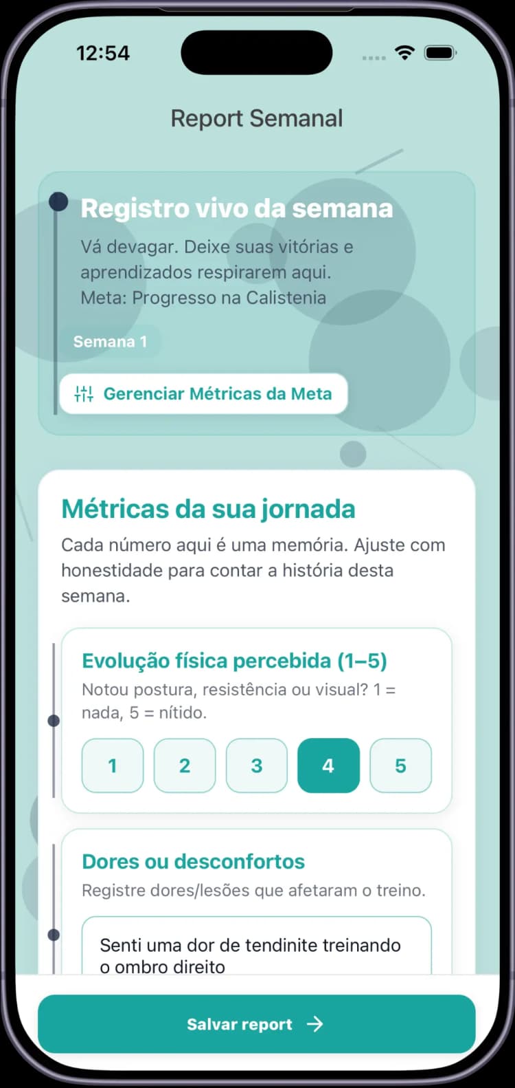 Acompanhe sua Evolução com Métricas - Visualize estatísticas e gráficos do seu progresso no Inspire