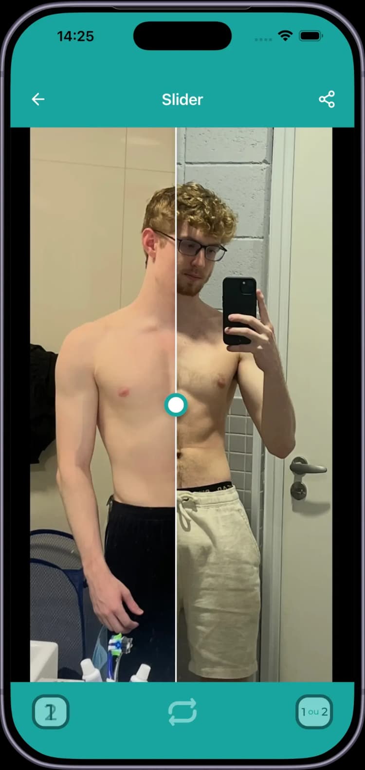 Compare Mídias - Compare fotos e vídeos para ver sua evolução no Inspire